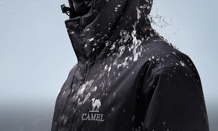 CAMEL Insulated Softshell Jacket Unisex Windproof Waterproof Cotton-Padded Mountaineering Coat A24CF04677 2