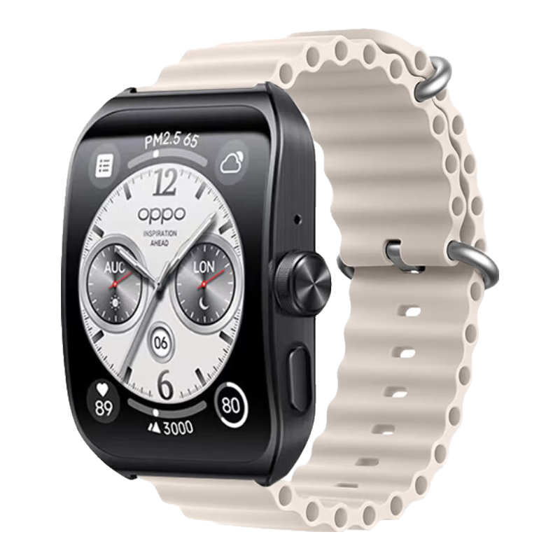 ESCASE Suitable for IQOO/vivo Watch GT Watch Strap, OPPO Watch 4pro Smart Sports Watch, Silicone Skin-Friendly Ocean Version, 22mm Diameter, Starlight White