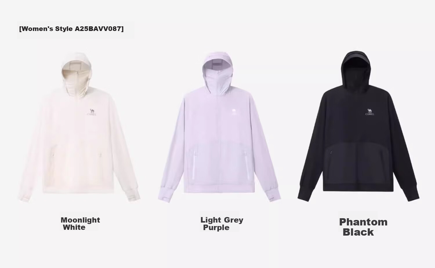 CAMEL Cold White Original Yarn Sun Protection Clothing UPF50+, Quick-Drying High-Elasticity Sun Protection Jacket A15BAVV086, Phantom Black 2XL 17