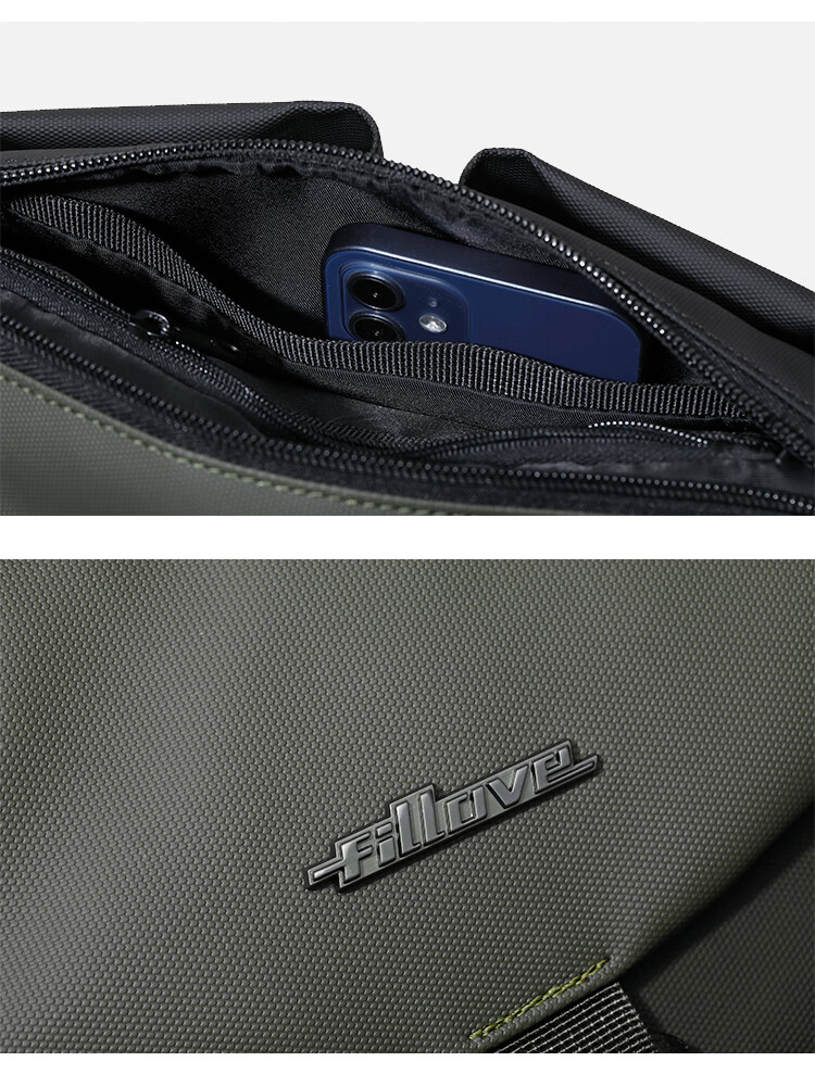 Slazenger Trendy Leather Functional Contrasting Color Men's Small Bag Fashionable Shoulder Crossbody Bag Lightweight Sports Messenger Bag for Men, Black And Gree 6