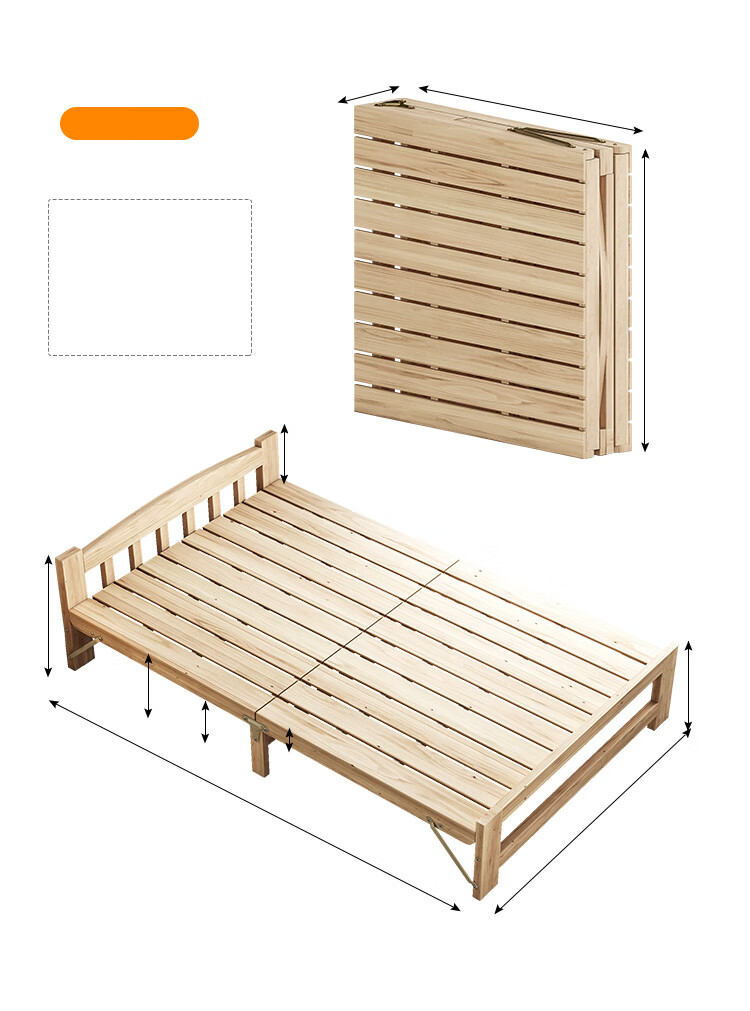Yupin Folding Bed Nap Single Office Sleep Care Simple Portable Recliner Padded Camp Bed BGC885 18