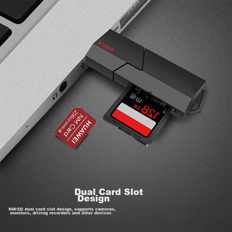 LinkStone USB3.0 High-Speed Multi-In Card Reader, Huawei NM Card Reader TF/SD/NM Card, Multifunctional Type-C Compatible with Apple And Huawei Computers, Memory Cards And Cameras 3