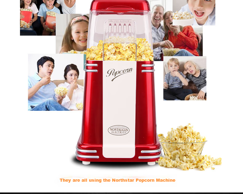 Nostdeqi Popcorn Machine New Year Gift Fully Automatic Commercial Dual-Use Popcorn Maker Spherical and Butterfly Shape Cinema Snack with Warming Function 12