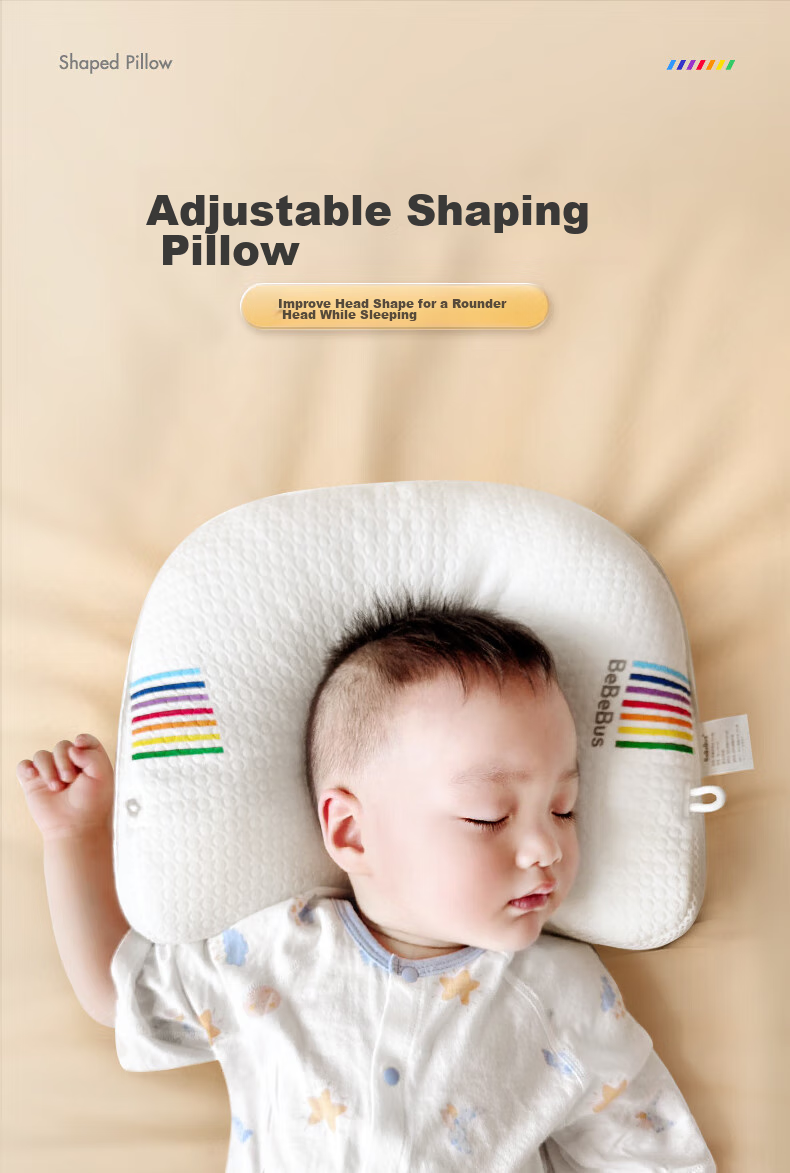 Bebebus Infant Shaping Pillow for 0-6 Months, Round Head Correction, Baby Pillow for 0-1 Year Old, Shaping Pillow, Breathable And Antibacterial Model 2