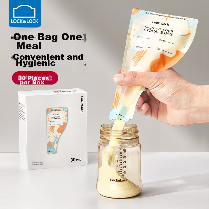 LOCK&LOCK Milk Powder Dispensing Bags, Baby Travel Formula Bags, Disposable Portable Sealed Fresh-Keeping Storage Bags, 30 Pieces