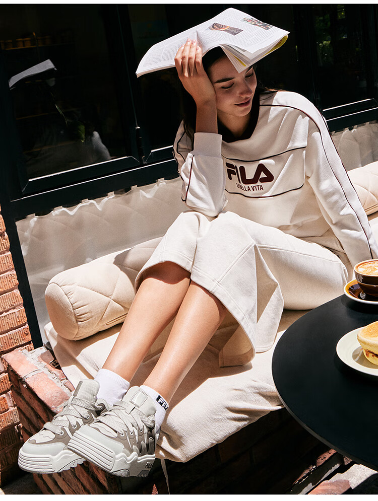 FILA Official Women's Shoes, ROSETTA Modern Sneakers, Colorful Shoes, Platform Shoes, Fashionable Casual Shoes 23
