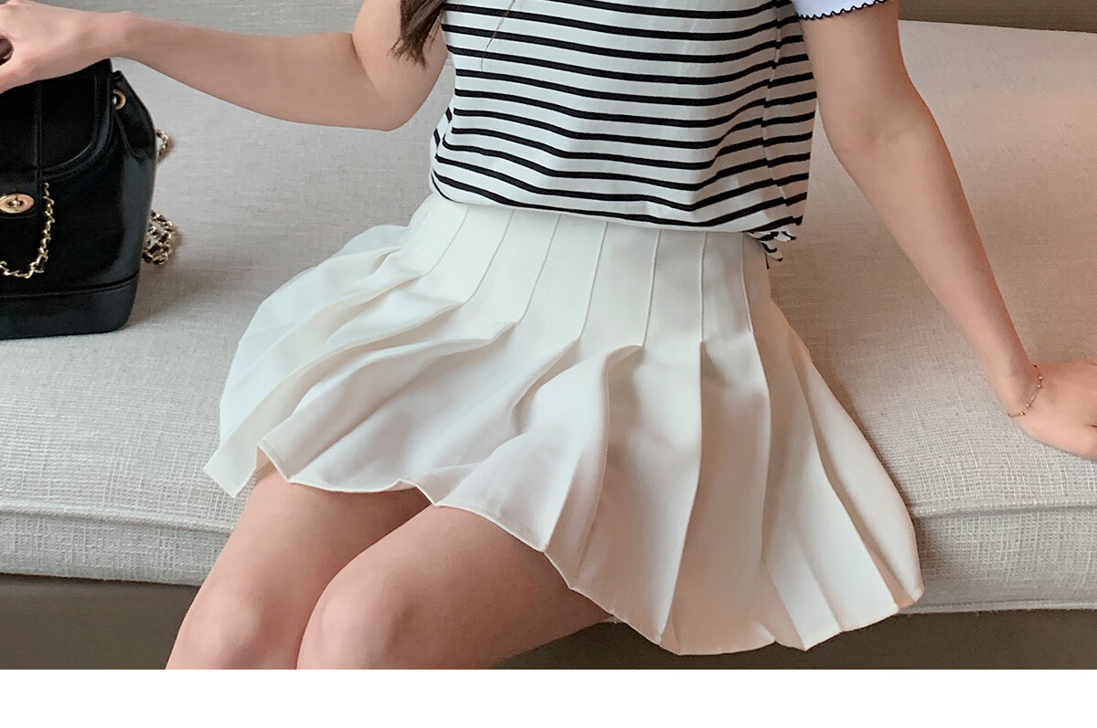 Halo Queen Women's Summer Polo Collar Short Sleeve T-Shirt, Casual Loose Versatile Collared Striped Top H143T1597 18