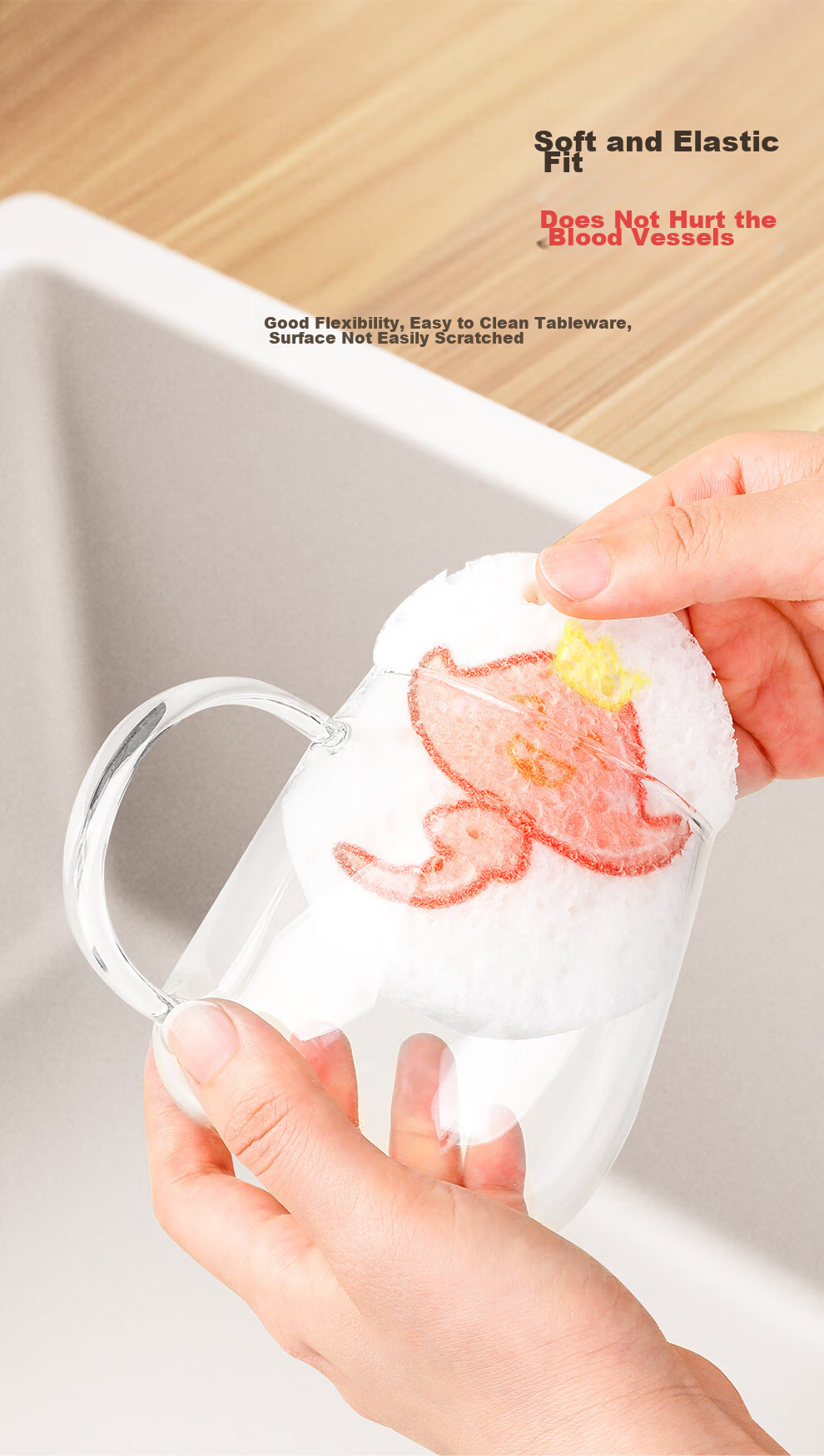 OKwife Dish Cloth 16x12cm 3-Pack Double-Layer Thickened Easy-Clean Silver Thread Cotton Scrubbing Cloth Pot Cleaning Tool 7