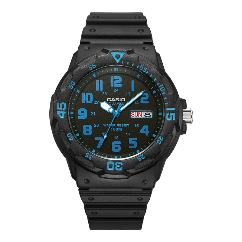CASIO MRW-200H-2B Men's Analog Calendar Sports Waterproof Quartz Watch for Children Students Unisex