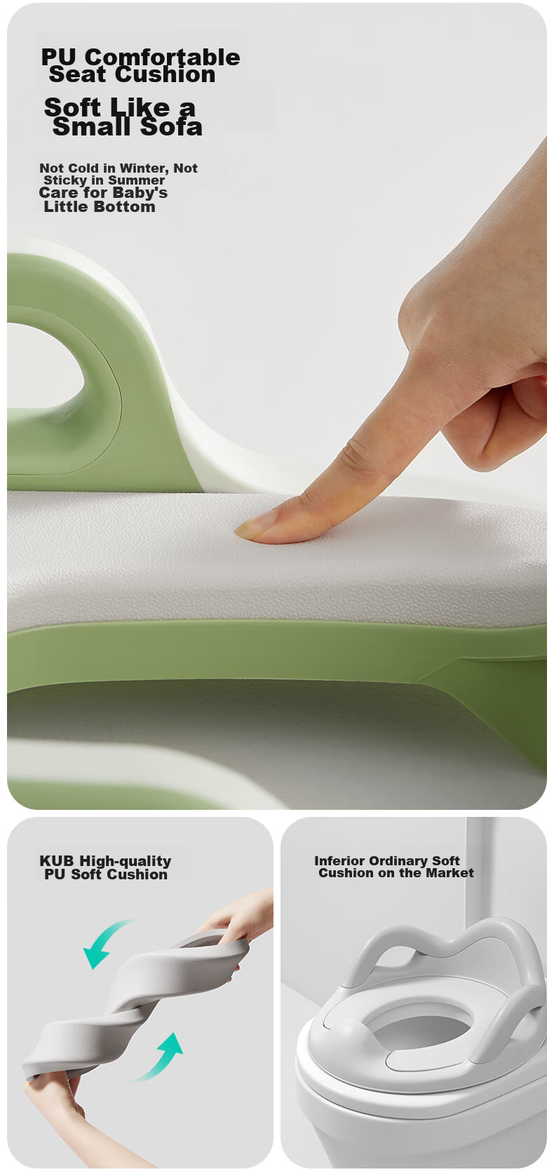 KUB Children's Toilet Seat, Baby Potty Training Ring for Boys And Girls, Infant Toilet Aid, PP Cushio 5