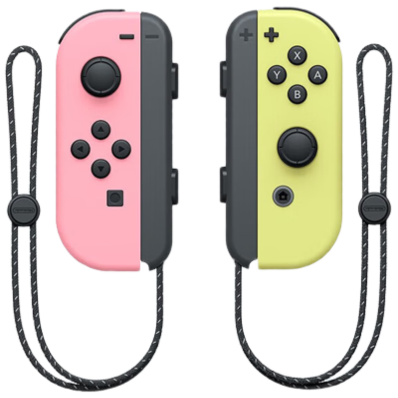 Nintendo Switch Joy-Con Controller [Overseas Version] First Generation OLED Battery Life Game Controller Left Pink Right Yellow NS Accessories Controller Compatible with Chinese Mainland And Hong Kong Versions, Overseas Edition Available