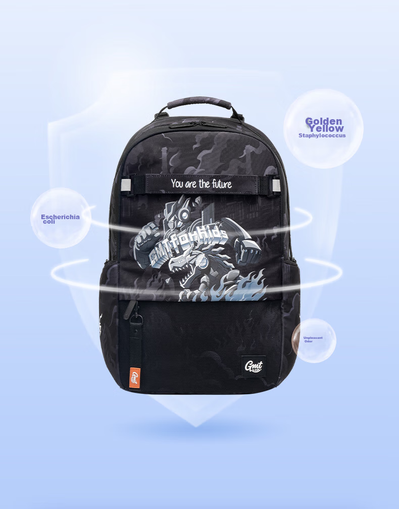 Gmt for Kids Elementary And Middle School Students' Backpack, Children's Spine-Protecting Double Shoulder Bag, Large Capacity Backpack for Grades 4-6, Boys And Girls Steel Armor Warrior 9
