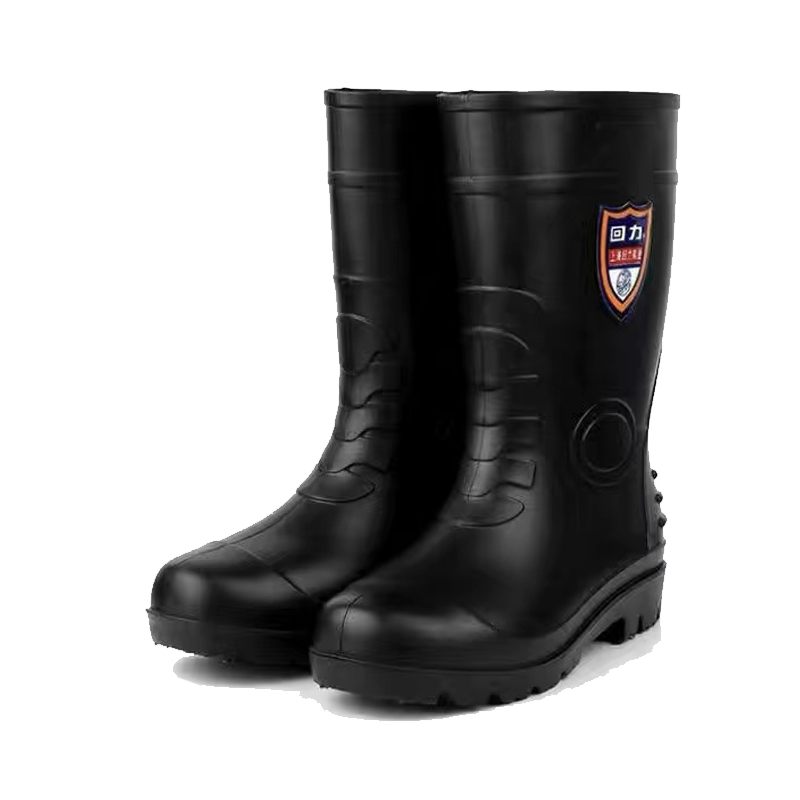 Warrior Rain Boots for Men, Waterproof Outdoor Shoes, Durable Rubber Boots for Rainy Days, Non-Slip Rain Boots, Overshoes HL8O9 Black High-Top Size 40