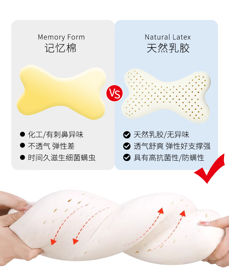 Hengxiangmeng Nap Pillow, Latex Pillow for Face-Down Sleeping, Nap Aid for Elementary School Students And Office Workers, Desk Nap Pillow, Children's Specialized Hugging Pillow 8