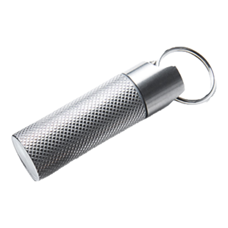 YORA Pure Titanium Small Double-Layer Pill Box Pendant, Portable Medicine Case with Sealing, Mini First Aid Pill Bottle Keychai