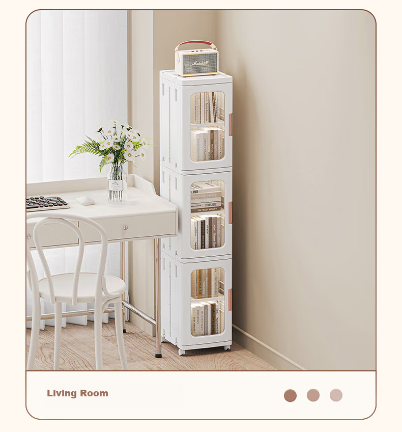 JEKO&JEKO Kitchen Storage Rack, Narrow Cabinet Organizer, Spice Shelf, Multifunctional Trolley, Dish Cabinet, Kitchen Cabinet, 3 Layers 12