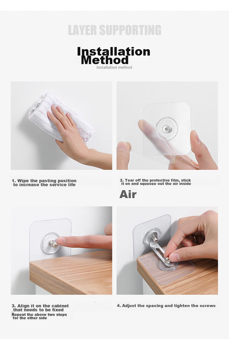 Chaoji Jia Pin Anti-Tipping Device, No Drilling Required, Bookshelf Cabinet Anti-Fall Shoe Cabinet Wardrobe Fixer, Metal Screws Wall-Mounted 10