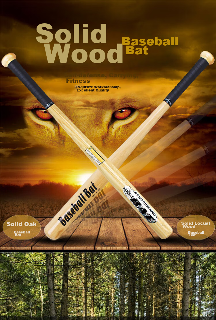Duweike Baseball Bat, Extra Hard, Car-Mounted Self-Defense, Thick Solid Oak, Youth Competition Training Stick, 74cm 1