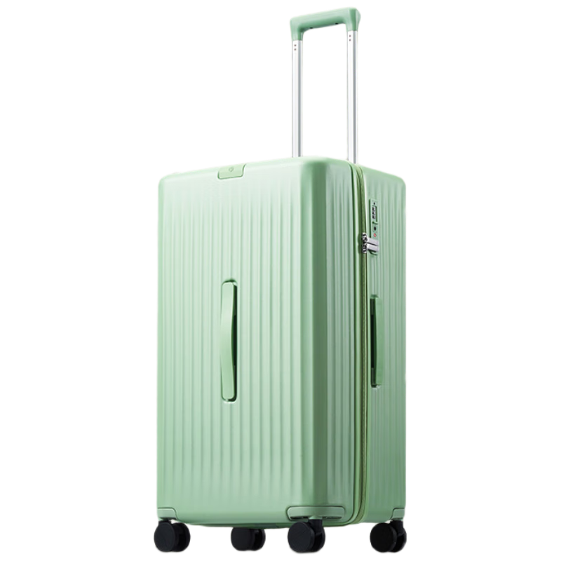 JD Original "Hard Candy" Luggage, PC Large Capacity Suitcase, Trolley Case for Men And Women, Carry-On Leather Suitcase, Vanilla Green, 26 Inches