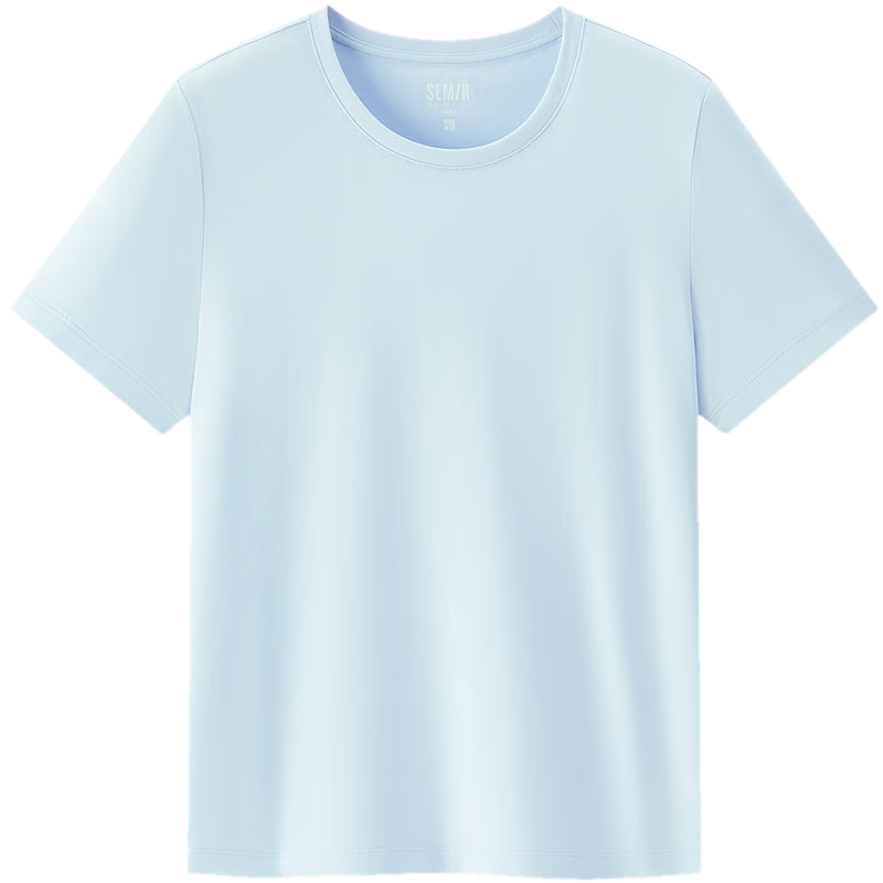 Semir Women's Short Sleeve T-Shirt, Cropped Fit, Slimming, Regular Shoulder, Inner Layering, Summer Cool Feel, Fitted Base Shirt, 109326100001