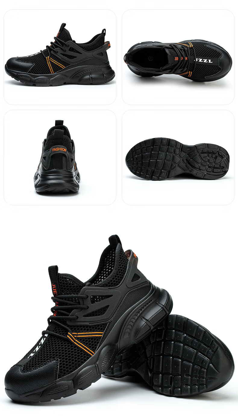 Jiuzhou Wolf Warrior Summer Lightweight Breathable Anti-Smash and Anti-Puncture Safety Shoes 988 Insulated 6kV Camel Mesh Size 40 12