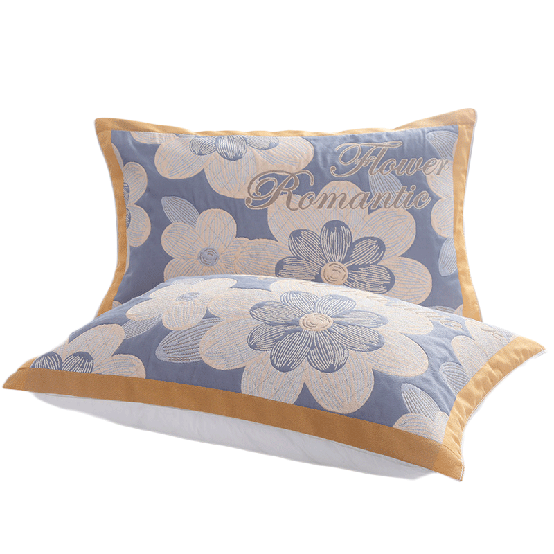 Grace 7A Antibacterial Jacquard Pillowcase, Breathable, Sweat-Absorbing, Soft Pillow Cover, Romantic Encounter, 52*78cm, One Pair