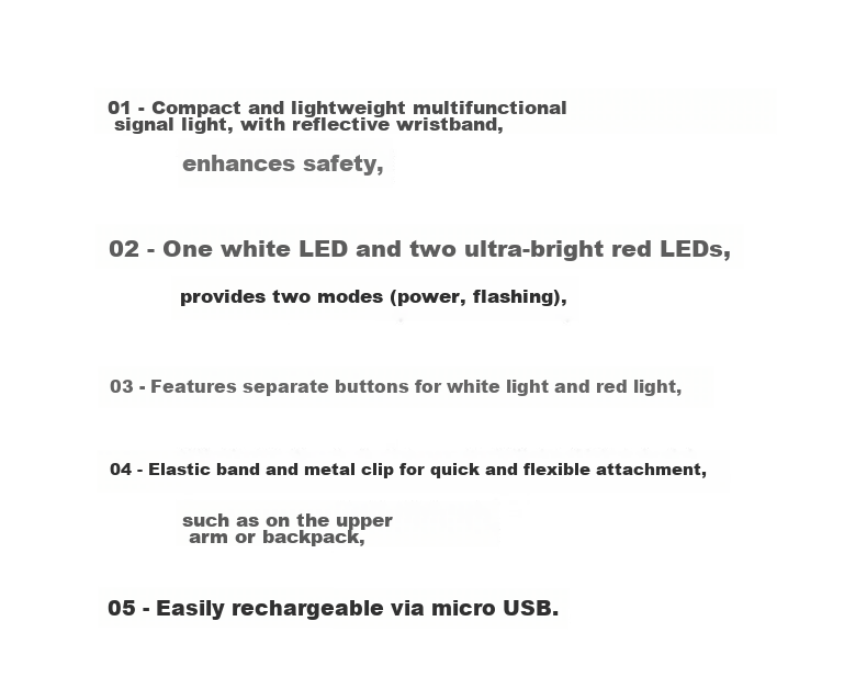 LED LENSER Night Running Headlamp CU2R Rechargeable Arm Warning Light Outdoor Sports Safety Light Lightweight Portable Light Red Flashing Light 4