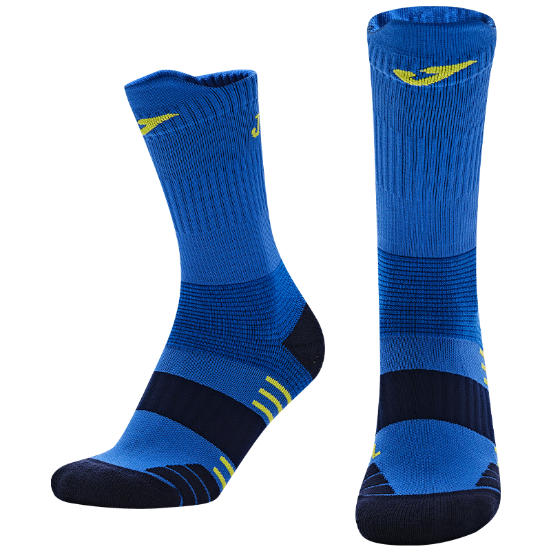 JOMA Mid-Calf Sports Socks Breathable Sweat-Absorbing Durable Running Training Basketball Badminton Socks Long Socks Blue One Size Fits All