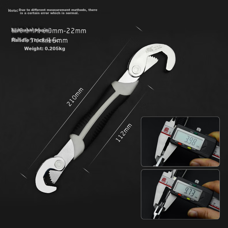 JERXUN Artisan Multi-Use Self-Tightening Adjustable Wrench Multi-Functional Household Quick-Open Set Pipe Pliers Adjustable Wrench 2