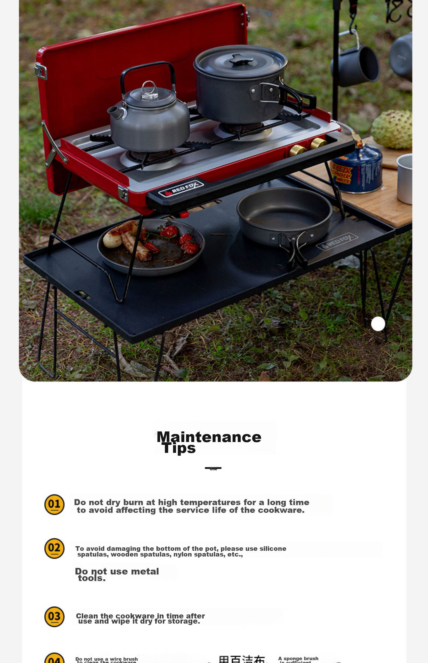 E-Rover Outdoor Cookware Set, Camping Stove Pot, Picnic Cooking Utensils, Frying Pan with Cover, Large Outdoor Cooking Equipment for Camping 14