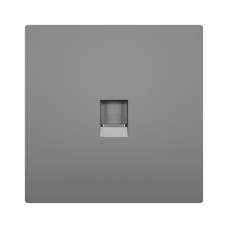 Lingpu Technology E3S Compatible Switch Socket Single Port Cat6 Computer Network Socket 86 Type Concealed Socket Gray