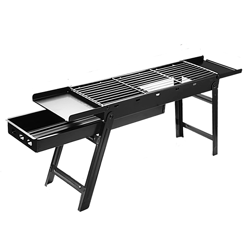 Geshu Outdoor Barbecue Grill, Home Patio Grill, Foldable Portable Camping Charcoal Grill, Large Meat Roasting Rack
