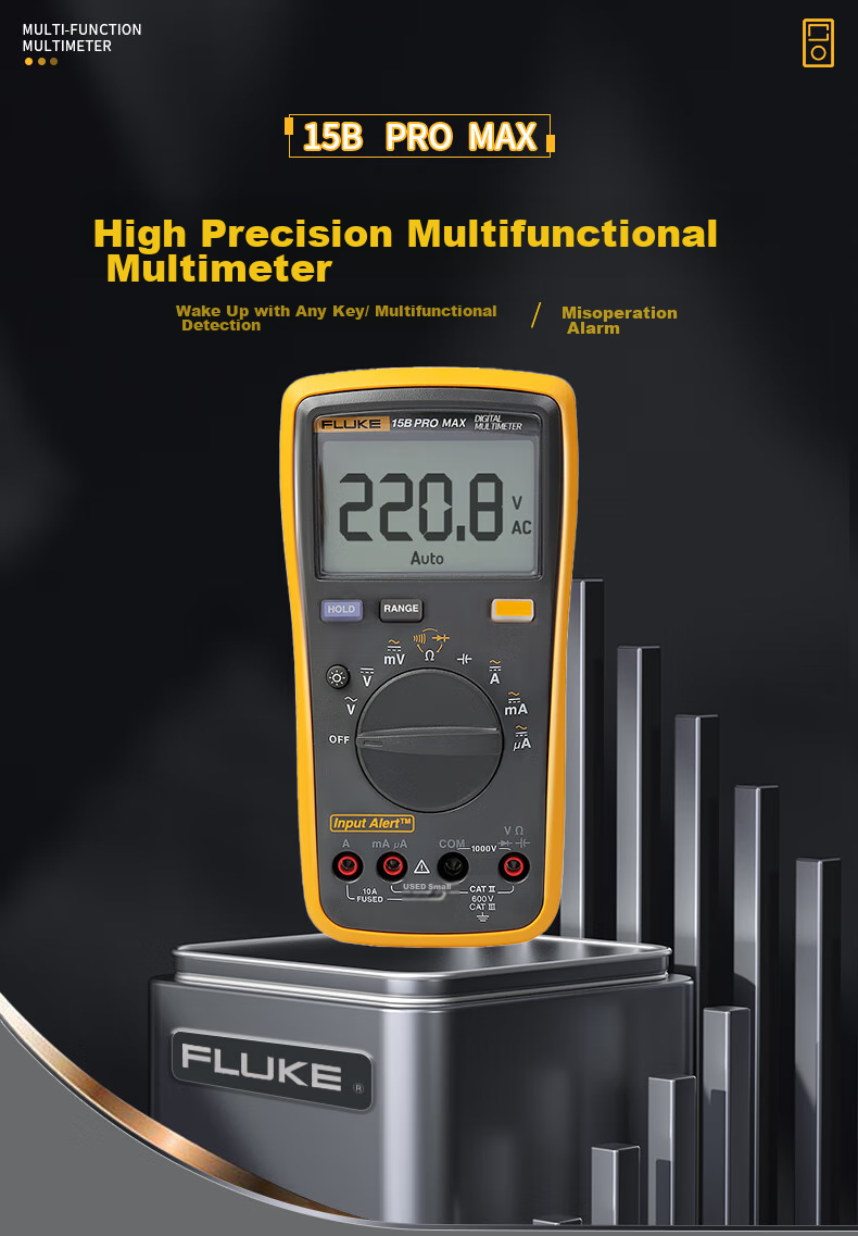 FLUKE F15B PRO MAX Digital Multimeter, Handheld Multi-Function Meter, Ammeter, Instrument F15B+ 1