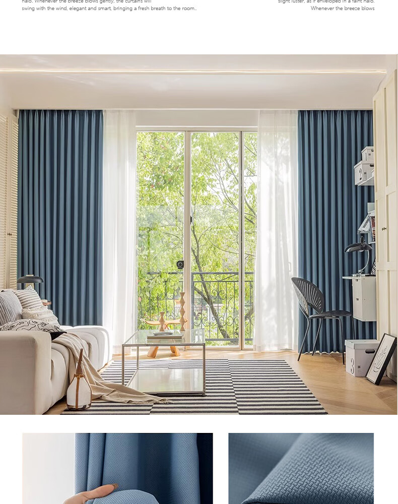 Ali Cotton Linen Milk Tea Color Curtains for Japanese-Style Living Room And Bedroom, High Blackout Heat Insulation Sun Protection with Hooks, 1.3m X 1.8m 17