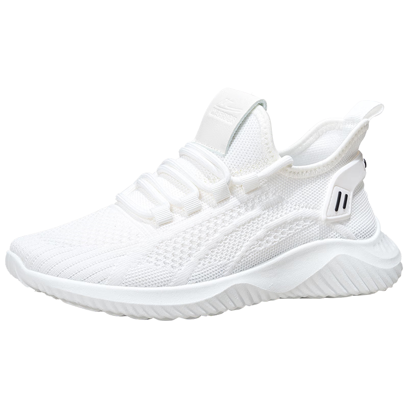 Warrior Women's Mesh Shoes Summer Comfortable Breathable Sports Shoes Casual Soft Sole Fashion Sneakers White Size 36