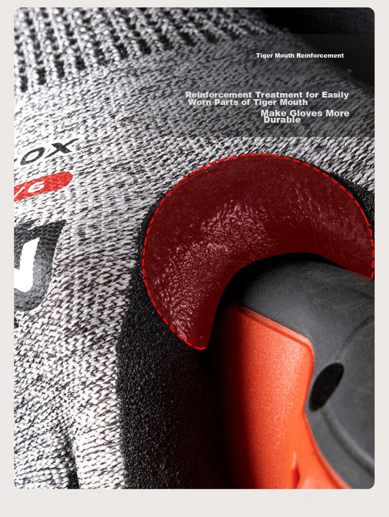 NXG Level 5 Cut-Resistant Gloves, Nitrile Coated Anti-Cutting Non-Slip Wear-Resistant Five-Finger Knife-Proof Work Protection X04-L Size 8