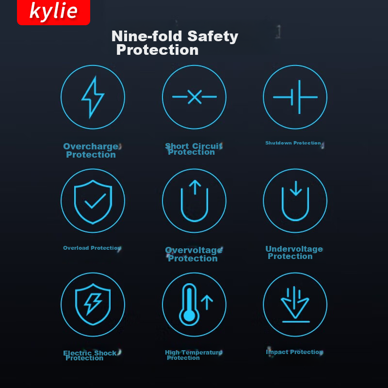 Kylie Car Power Inverter, Portable Converter, 12V/24V to 220V, QC3.0 Fast Charging, Type-C Display, Black 8