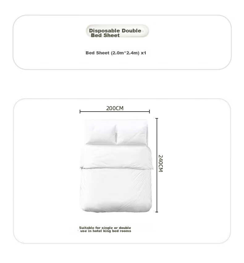 JAJALIN Disposable Bed Sheet And Duvet Set for Train Sleeper, Hotel, Travel Soft Bed, Hygienic Three-Piece Set, Thickened Portable Travel Kit 35