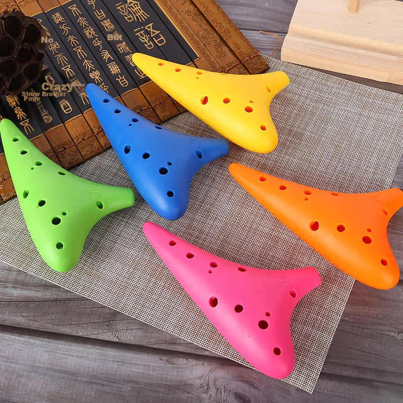 HAMDUN 12-Hole AC Blue Resin Plastic Wind Instrument, Alto C Key, Beginner Entry-Level Teaching Plastic And Resin Wood