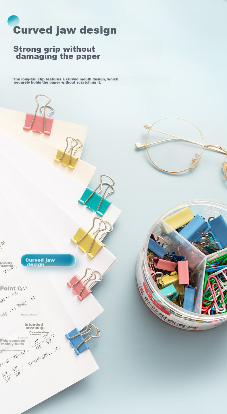 M&G 3-In Office Supplies Combination Set (19mm Binder Clips 24 Pieces, 25mm Binder Clips 12 Pieces, Paper Clips 200 Pieces)/box ABS92893 Back-To Essential 4