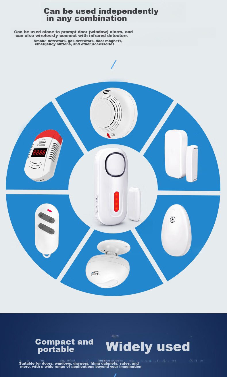 LFang KR-D2 Door Magnetic Alarm, Anti-Theft Alarm for Doors And Windows, Home And Shop Use, Wireless Remote Control Anti-Theft Device for Doors And Windows 18
