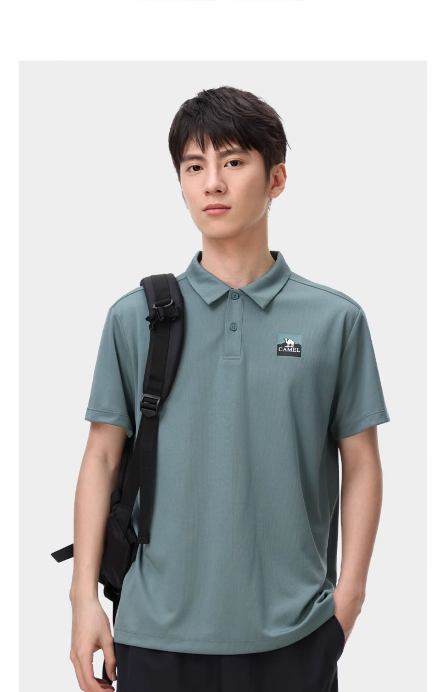 CAMEL Outdoor Quick-Dry Short Sleeve Polo Shirt Spring Summer Breathable Moisture-Wicking Fast-Dry Sports T-Shirt A14BZ01002 17