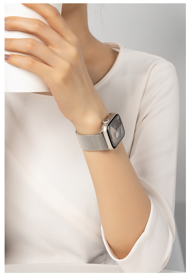 Iboann Magnetic Watch Band Compatible with Huawei Fit5, Milanese Loop for Huawei Watch Fit4/5Pro, Metal Integrated Accessory for Smartwatch FIT3 26