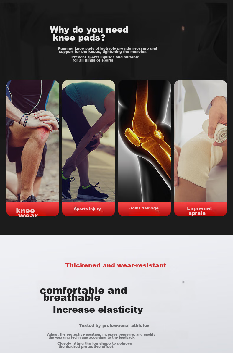 Li-Ning Knee Pads, Warm Sports Arthritis Protection, Professional Guard for Men And Women, Hiking, Running, Trekking, Meniscus, Basketball, Badminto 3