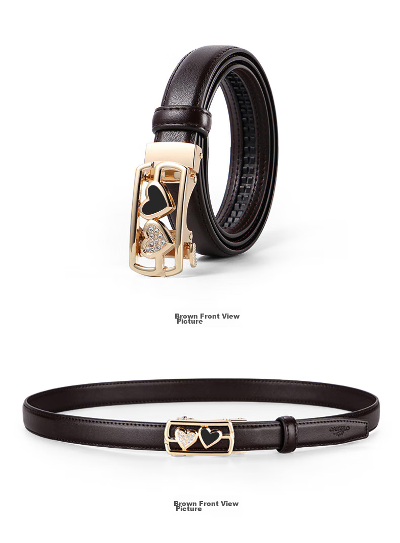 CARTELO Women's Leather Belt Cowhide Decorative Slim Skirt Belt Fashion Casual Versatile Pin Buckle Gift 14