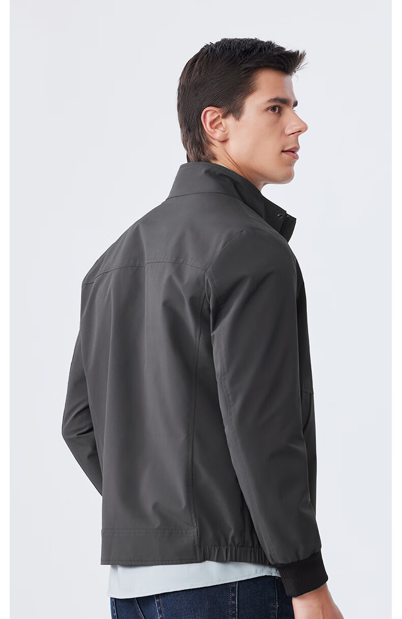 U.S. POLO ASSN. Men's Jacket, Autumn And Winter Business Casual Stand-Collar Jacket, Executive Style Commuter Outerwear for Men, Black, Size M 8
