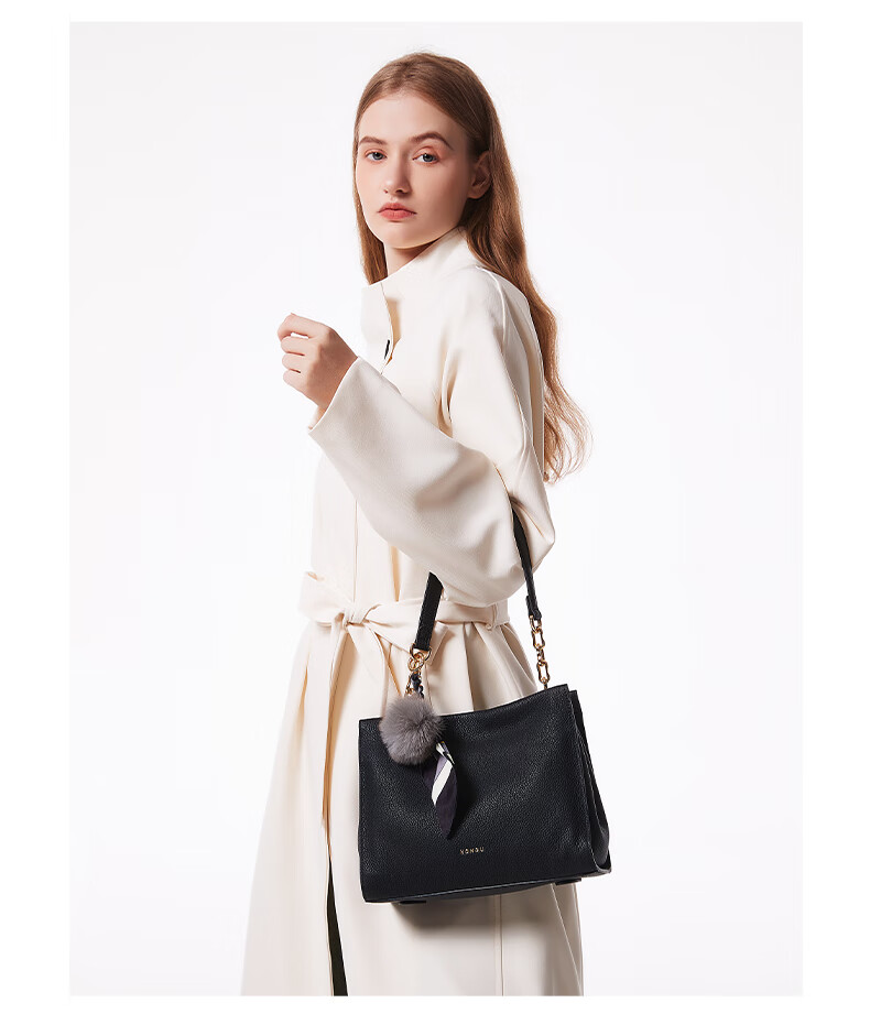 HONGU Women's Handbag, Top-Grain Leather Shoulder Crossbody Bag, Elegant Commuter Tote Bag for Ladies, Birthday Gift for Girlfriend 14