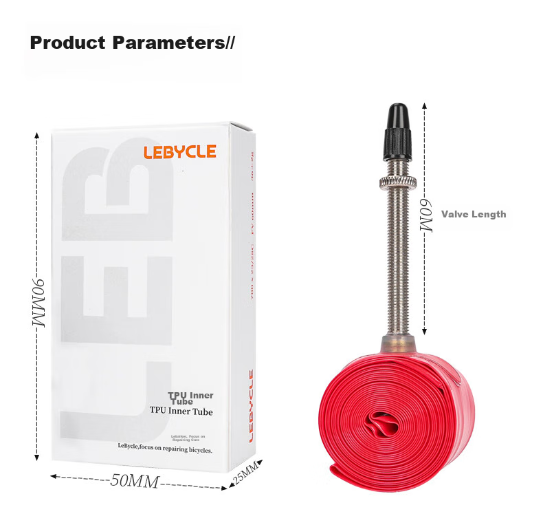 LEBYCLE TPU Road Bike Inner Tube, Ultra-Light Road Bicycle Inner Tube, 700x25c28c23c Tire, GRAVEL Lightweight 1