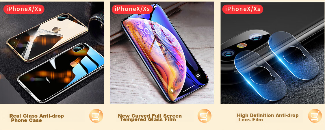 ESCASE [Two Pieces] IPhone 8 Plus/7 Plus/6S Plus Tempered Glass Screen Protector, High-Definition Screen Coverage Non-Water Gel Film, Front Glass Film 2