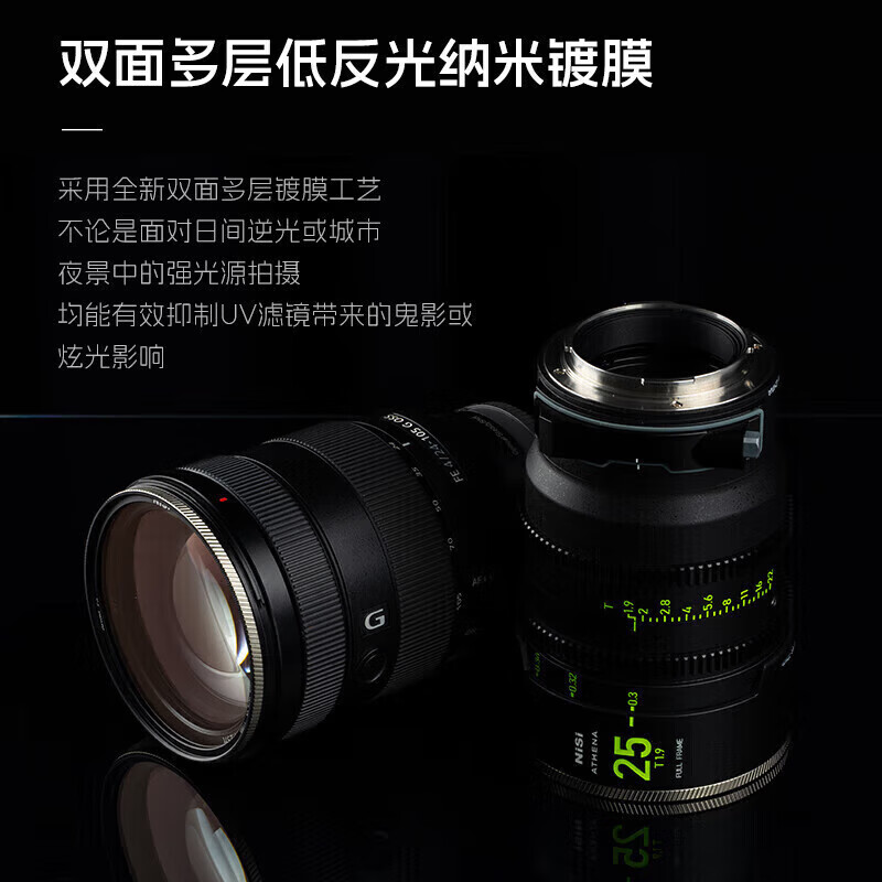 NiSi Anti-Explosion UV Filter, 55mm Filter, Double-Sided Multi-Layer Coated Protective Filter for DSLR Mirrorless Camera Lenses, Suitable for Sony, Canon, Nikon, Fuji